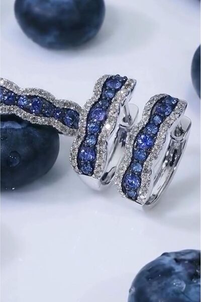 Shelby Silver Blueberry Ice 925 Ayar Gümüş Küpe