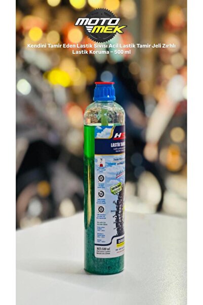 Motomek Acil Lastik Tamir Sıvısı 500ml Kendini Tamir Eden Zırh Jel Motosiklet...
