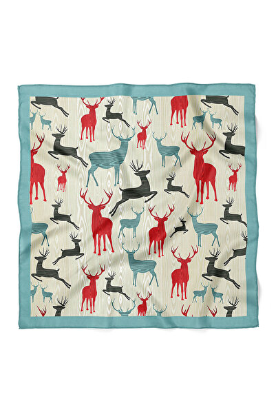 nehir eşarp Yılbaşı Desen Fular Bandana 50x50 Cm