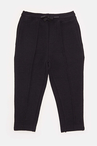 REDTAG Infant Boys Black Jacquard Active Pants