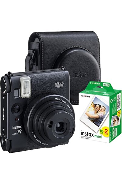 Fujifilm Instax Mini 99 Black Instant Camera Set + Instax Mini Film 2x10 + Mini 99 Black Case
