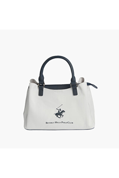 Beverly Hills Polo Club Logo Detail Tote Bag with Double Handle