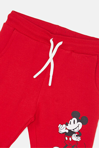 REDTAG Infant Boys Red Mickey Mouse Jogger Pants