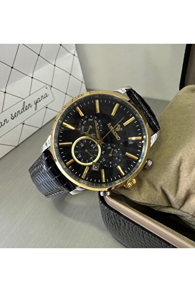 Raymond Crocodile Pattern Functional Leather Men's Wristwatch