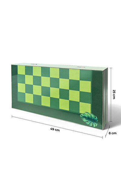 Biggdesign Backgammon Set with Dice and Checkers | Magnetic Lock MDF Foldable Case