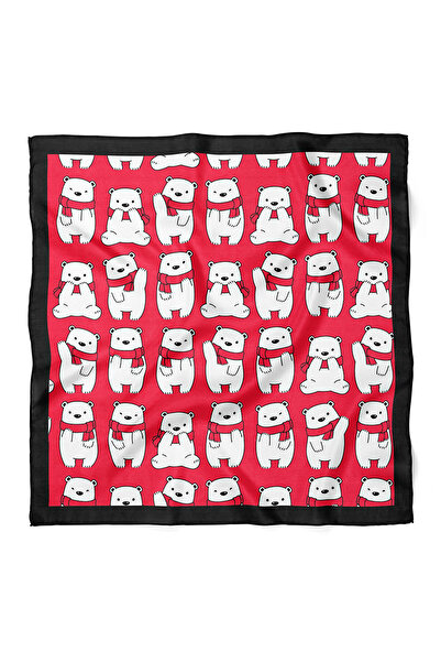 nehir eşarp Yılbaşı Desen Fular Bandana 50x50 Cm
