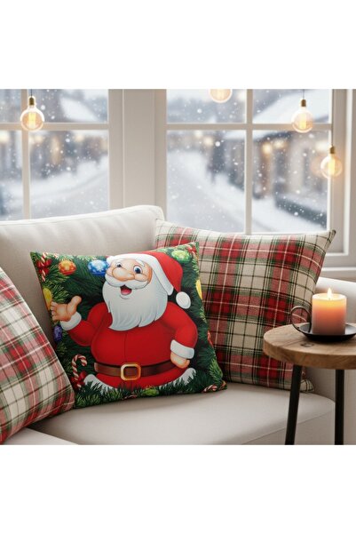OEM Decorative Christmas pillowcase, with inner zipper, polyester, 6220-2512