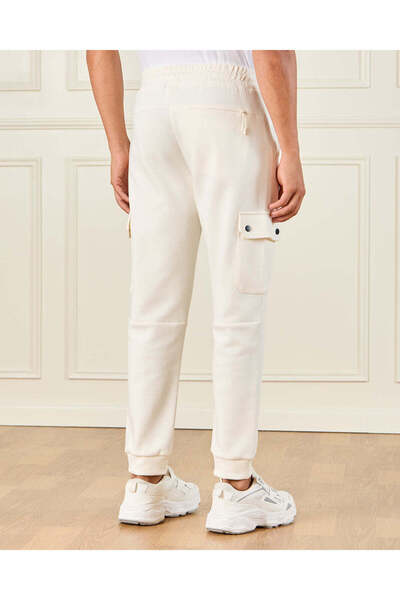 REDTAG Men White Cargo Joggers