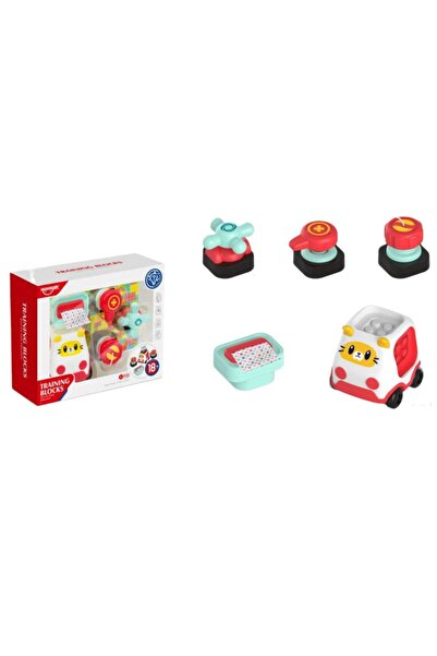 huanger Set de 5 piese pentru tablă interactivă cu mașinuță și 4 cuburi senzoriale, 18 luni+