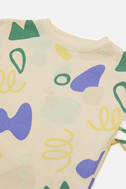 REDTAG Infant Boys Ecru Splash Printed Jogging Suit Set (2 Piece)