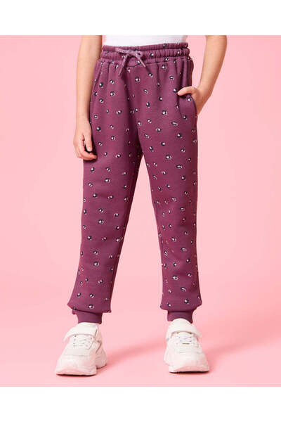 REDTAG طقم كاجوال مطبوع بالكامل باللون العنابي للبنات (قطعتين)