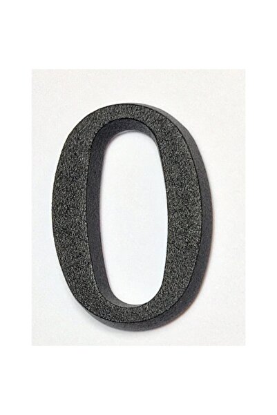 ICON TOOLS Apartment number Icon Tools, zamak alloy, 50 mm, matte graphite, digit 0