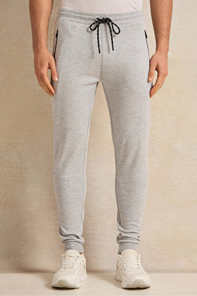 REDTAG Men Grey Solid Active Pants