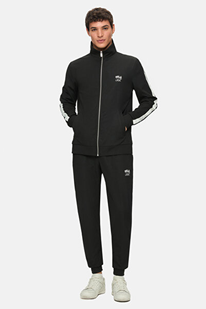 UCLA Ανδρικό φούτερ HALSTON με τύπωμα Standard Fit με μαύρο φερμουάρ και τσέπες