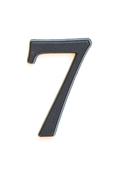 ICON TOOLS Apartment number, ICON TOOLS, alloy zamak, 50mm, matte graphite, digit 7