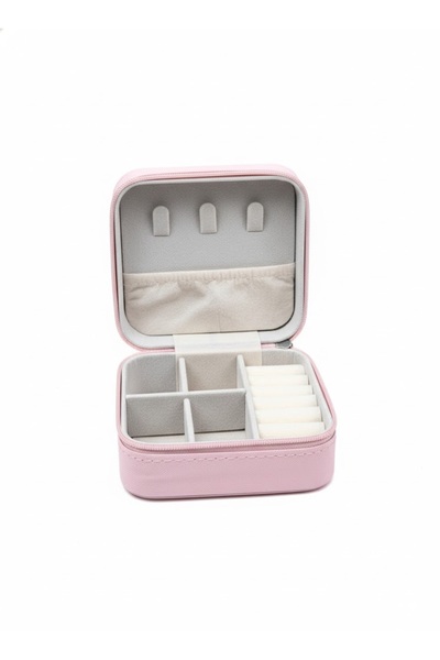 beewear Pink Powder Zippered Jewelry Box