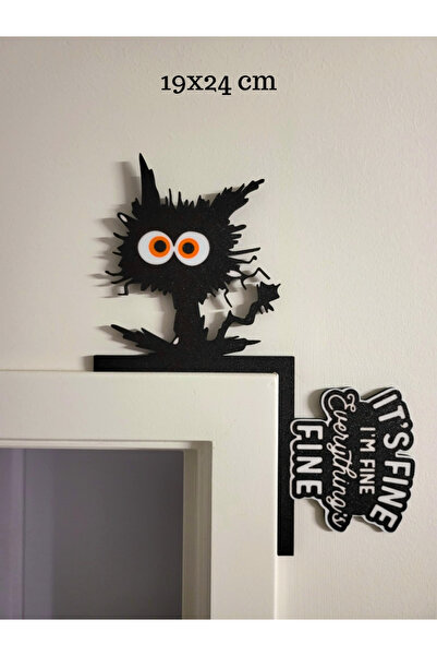 Hediyem Senin İçin Dekoratif Dağınık Kedi Kapı Köşesi Süsü Seti | "Everything...