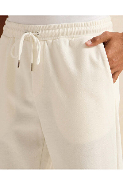 REDTAG Men Ivory Plain Track Pants
