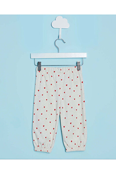 REDTAG بنطال رياضي مطبوع عليه قلب وردي للبنات الرضع