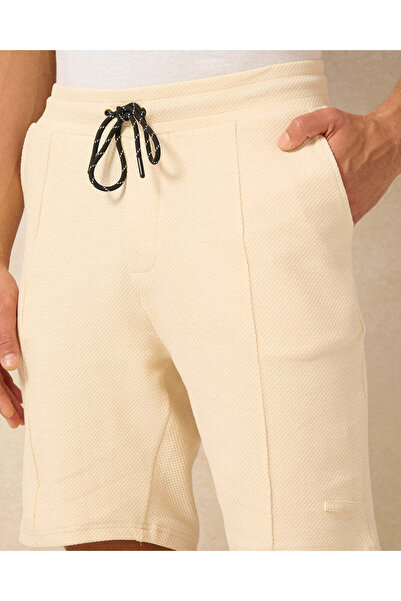 REDTAG Men Ivory Lounge Shorts