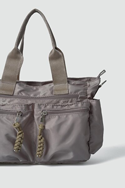 Shule Bags Bones Multi-Compartment Hand and Shoulder Bag Mink