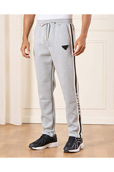 REDTAG بنطال رياضي رمادي مزخرف للرجال
