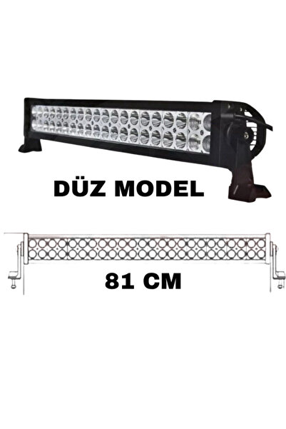 KAPOTO 81cm 180w Çift Sıra 60 Led Off Road Bar 12V-24V 4x4 Projektör Işık Ara...