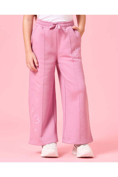 REDTAG بنطال رياضي رياضي بطبعة أرجوانية للبنات