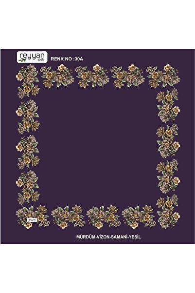 REYYAN Bag Writing Plain Floral 90's Embroidery Yemeni Inner Cheesecloth 90X90 cm Hollow Edges Floral