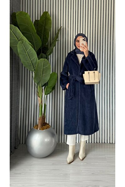 Molly Nelly Women's Angora Fur Soft Long Coat