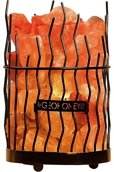 Geohoney Himalayan Salt Lamp with Iron Bars