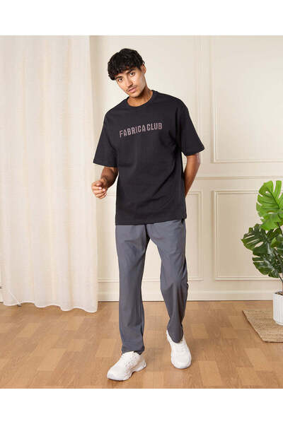 REDTAG Men Grey Solid Active Pants