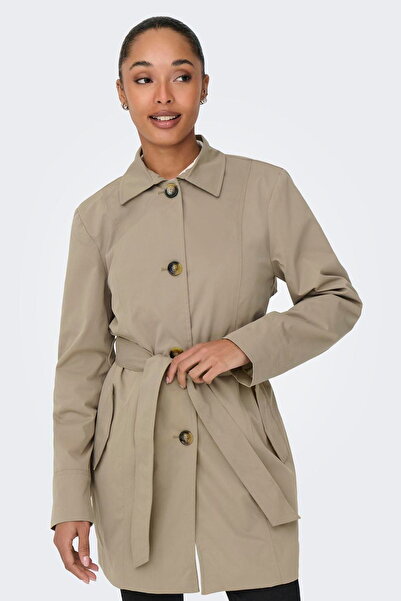 ONLY JDY Жіночий тренч до колін - на ґудзиках, класичний комір