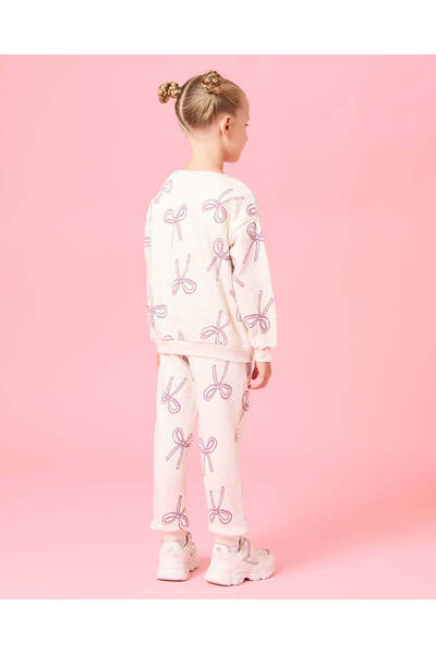 REDTAG طقم كاجوال مطبوع بالكامل للبنات باللون البيج (قطعتين)