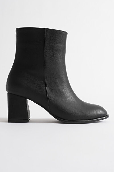 TRENDELLA Lucinda Women's Winter Black Thick Heeled Boots