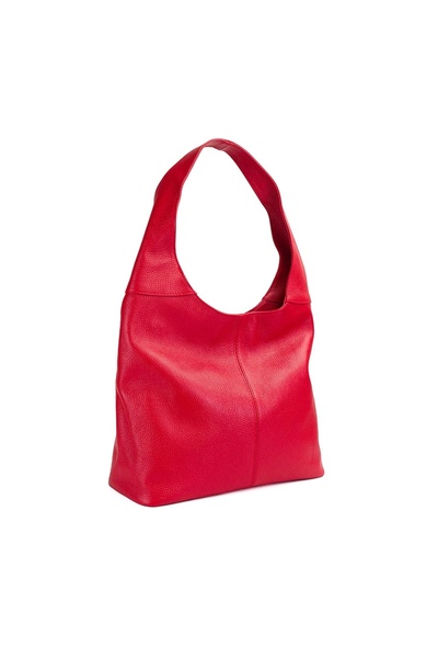 Posete Fagaras Poseta Piele Nicola - Rosu, 3 Compartimente, 3 Buzunare, Geant...