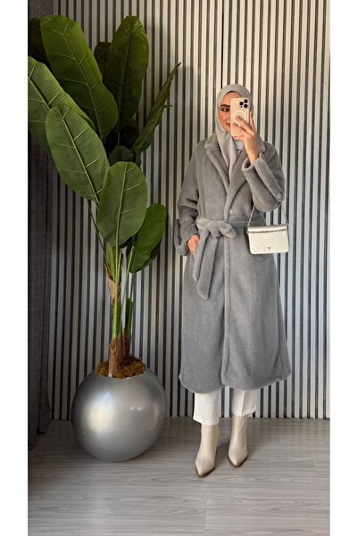 Molly Nelly Women's Angora Fur Soft Long Coat