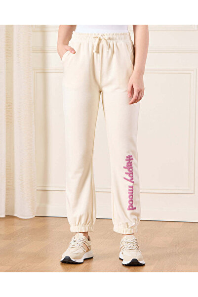 REDTAG Senior Girls Beige Printed Track Pants