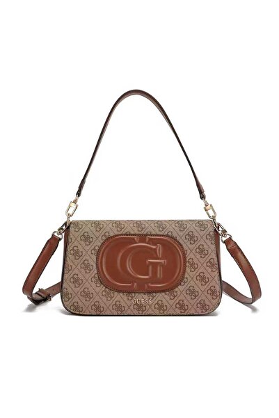 Guess حقيبة كتف نسائية نيدا 4G بشعار الفاوانيا