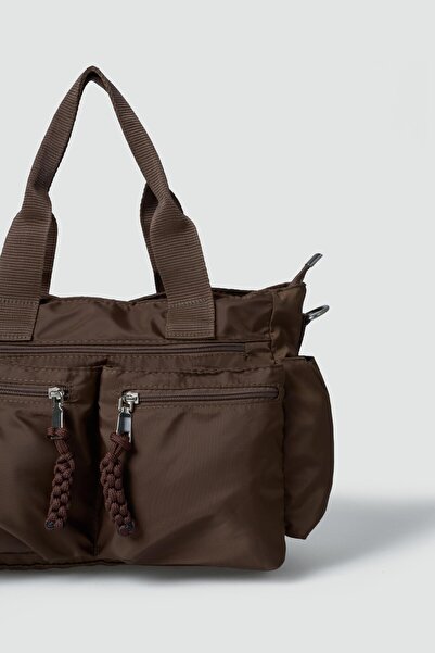 Shule Bags Bones Multi-Compartment Hand and Shoulder Bag Brown