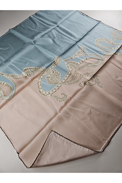 sem oyuncak Luxury Twill Silk Scarf Square Kerchief 90X90 cm