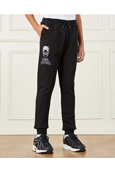 REDTAG بنطال رياضي مطبوع صورة النمر الأسود للأولاد الكبار
