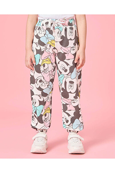 REDTAG Girls Ivory Minnie Mouse Print Active Pants