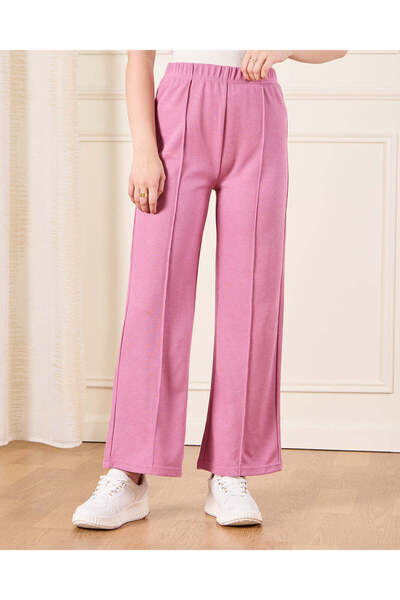 REDTAG طقم ملابس رياضية وردية بغطاء رأس رأس وسحاب للفتيات الكبيرات (قطعتان)