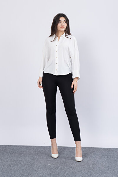 MissVina Batwing Sleeve Back Seam Pleated Shirt 7992