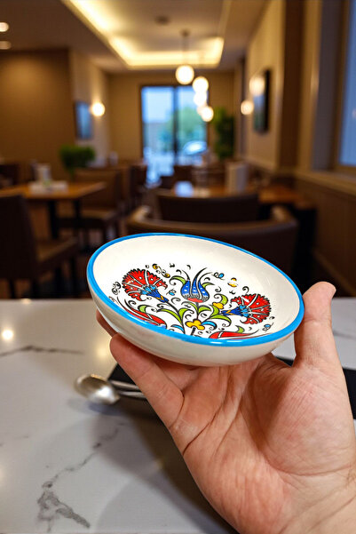 Salizera 6 Adet Çini Motifli Seramik 13 Cm Kahvaltılık Çerezlik Hediyelik Kase Takımı