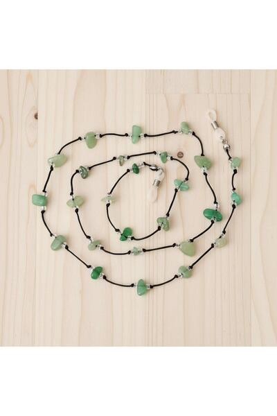 Taş Sandığı Aventurine Stone Eyeglass Strap – Natural Stone Eyeglass Cord, Lucky Stone