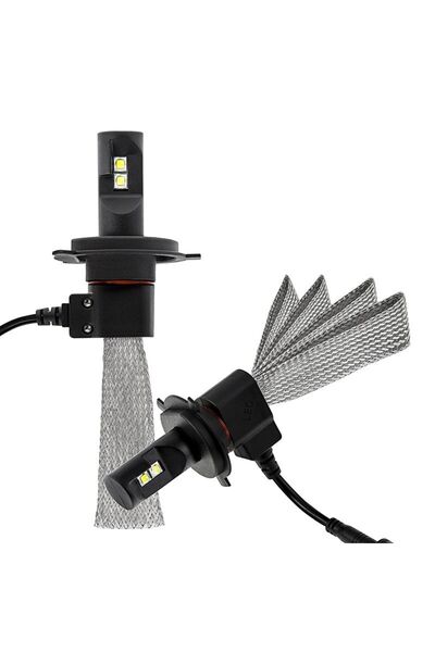 Ruan Set 2 Lampi Auto H4 Super Led cu doua faze SMD temperatura 6500K putere60W Can-bus