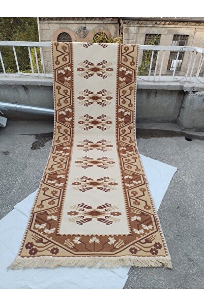 ŞAHMERDANOĞLU Enfes Yolluk Kilim 100 x300 Yıkanabilir Milas Motifli Koridora ...