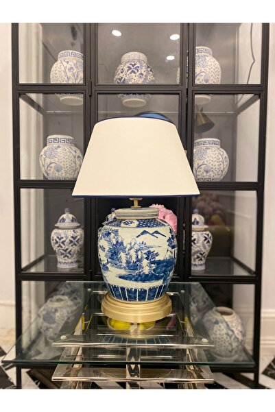 Dekordan House Imported Bleu Blanc Lampshade